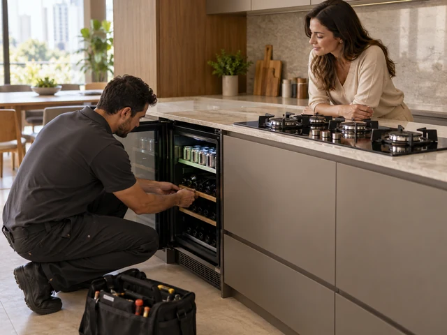 Cervejeira e cooktop Invita em cozinha planejada