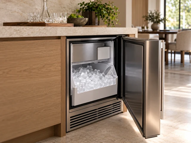 Máquina de gelo Viking de embutir com cubos prontos